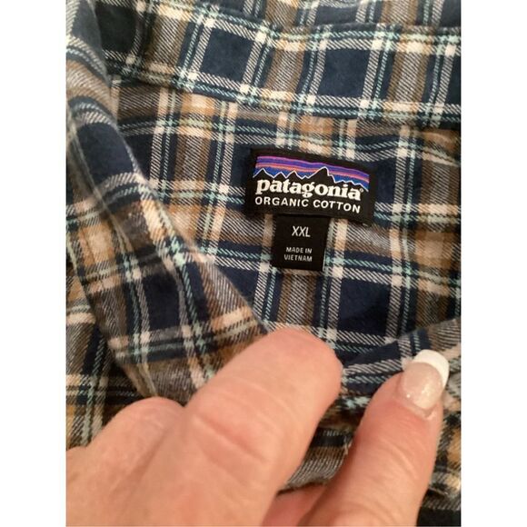 Patagonia Mens Pjord Flannel Button Down Conversion Shirt Sz 2XL Plaid - Picture 7 of 11